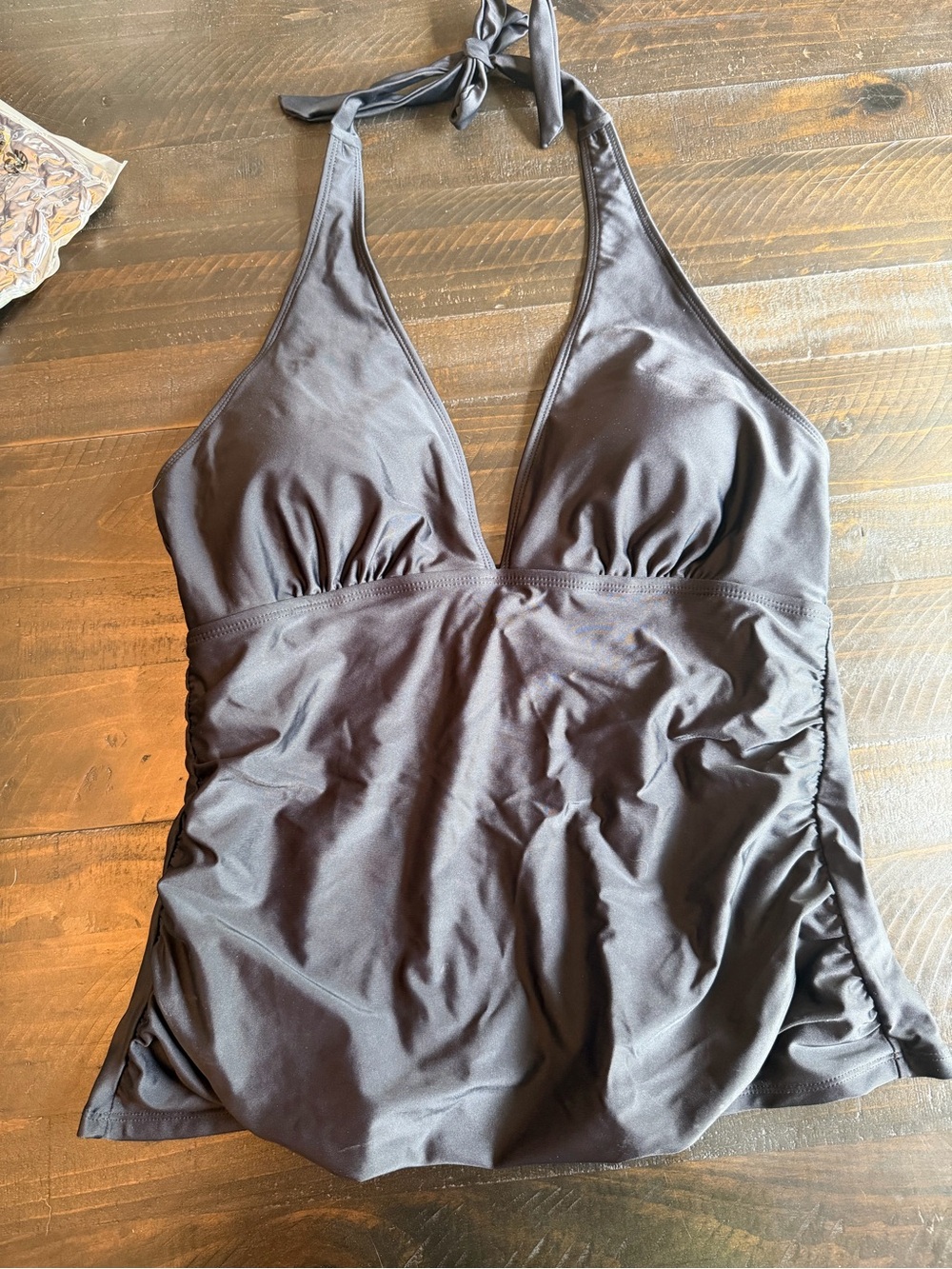 Black Halter Tankini Top